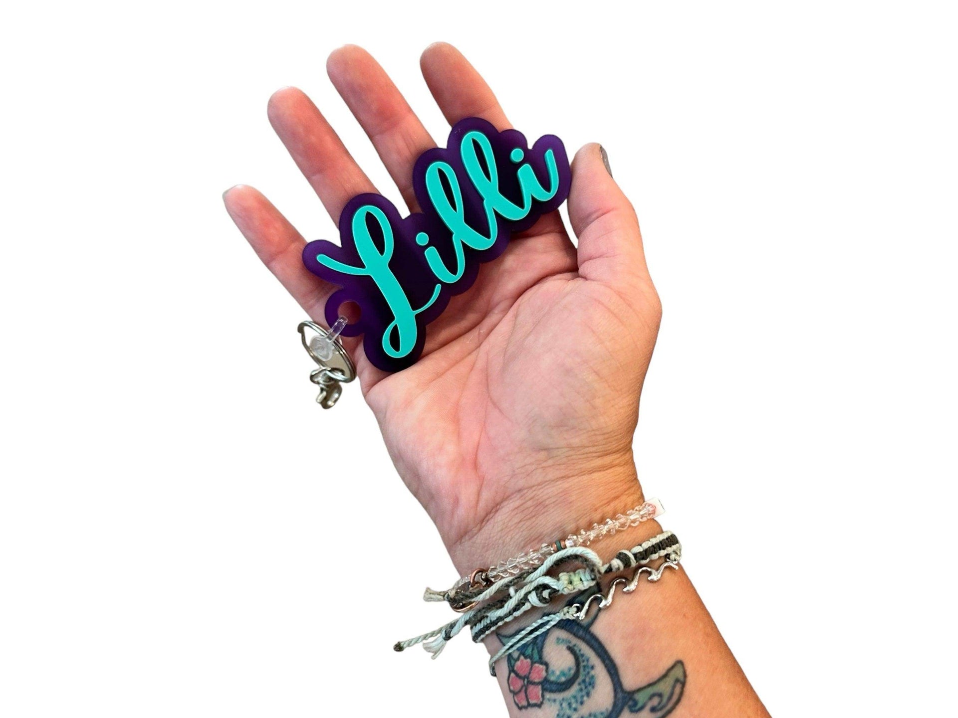 Personalized keychain, custom backpack tag - Coastal Chaos LLC