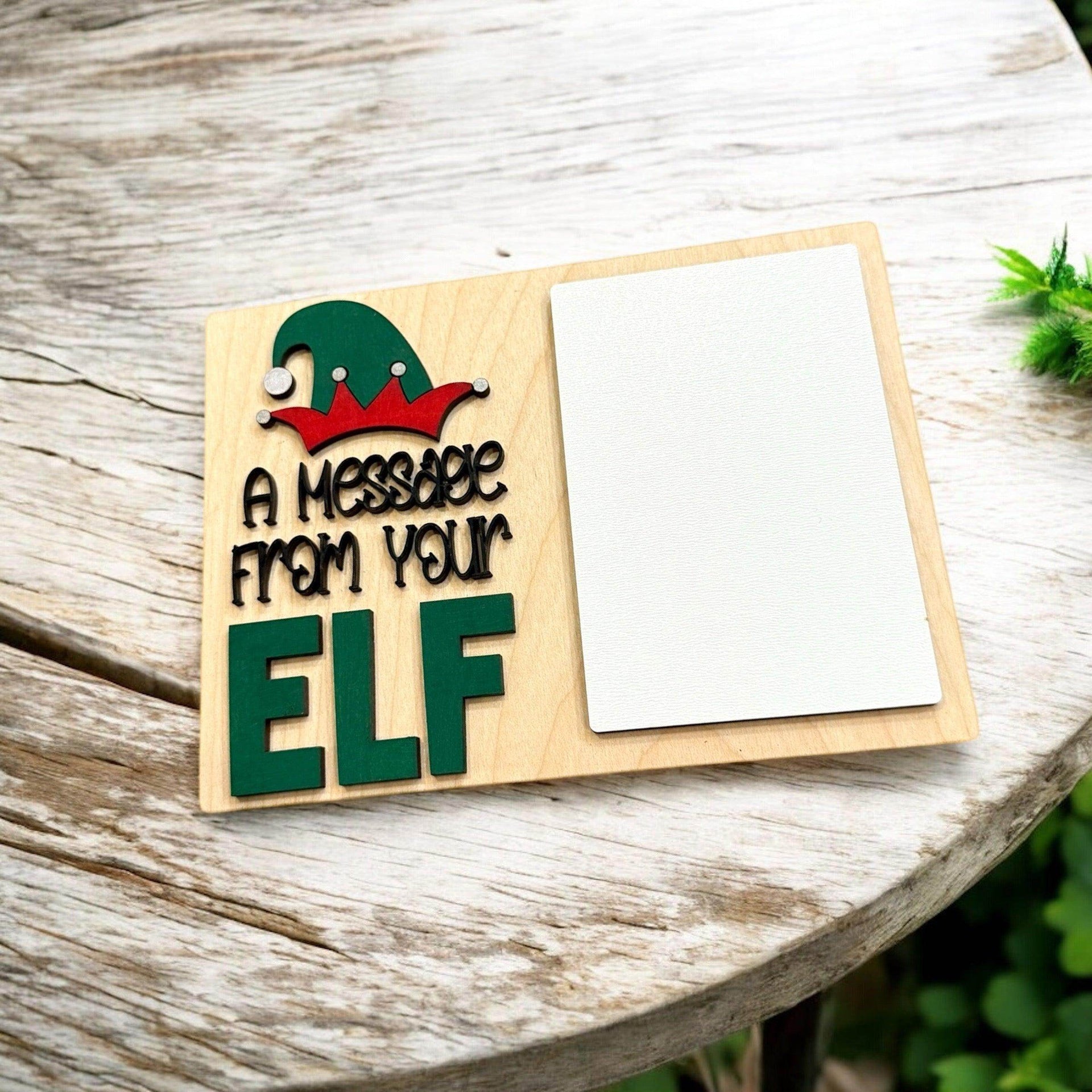 Personalized Elf Report & Message Boards – Wooden Dry Erase Christmas Keepsakes - Coastal Chaos LLC