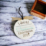 Graduation ornament, grad car charm, memory keepsake, decor, graduation gift, kindergarten graduation - Coastal Chaos LLC
