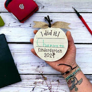 Graduation ornament, grad car charm, memory keepsake, decor, graduation gift, kindergarten graduation - Coastal Chaos LLC