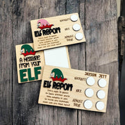 Personalized Elf Report & Message Boards – Wooden Dry Erase Christmas Keepsakes - Coastal Chaos LLC