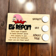Personalized Elf Report & Message Boards – Wooden Dry Erase Christmas Keepsakes - Coastal Chaos LLC