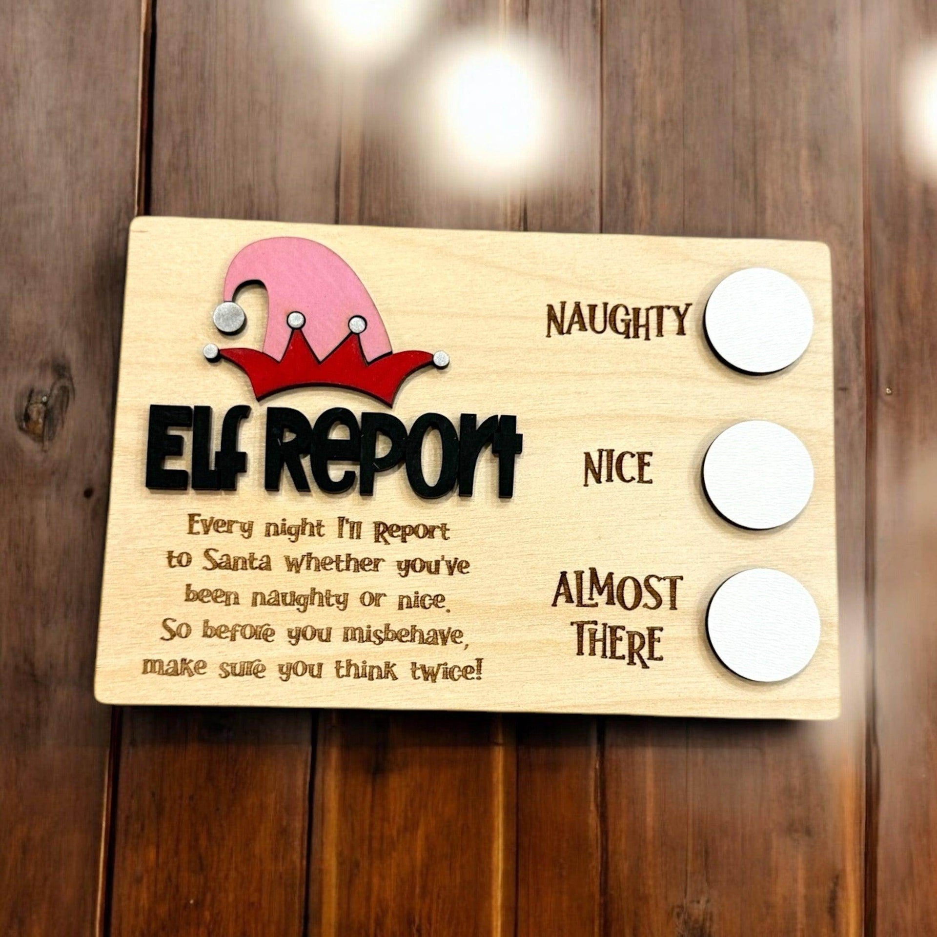Personalized Elf Report & Message Boards – Wooden Dry Erase Christmas Keepsakes - Coastal Chaos LLC