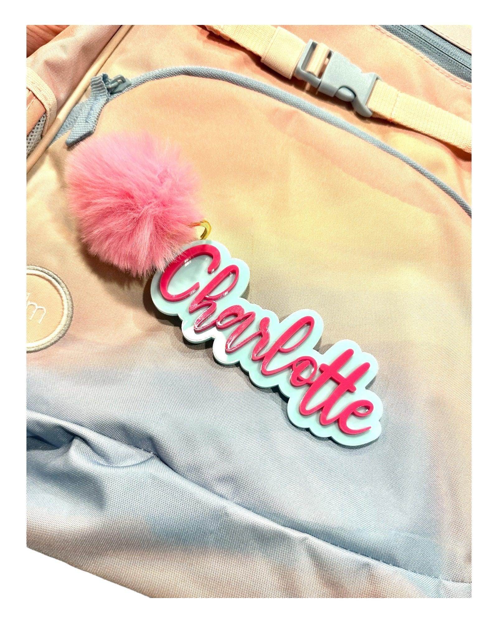 Personalized keychain, custom backpack tag - Coastal Chaos LLC