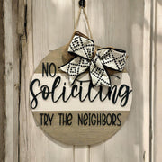 No soliciting welcome sign - Coastal Chaos LLC