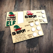 Personalized Elf Report & Message Boards – Wooden Dry Erase Christmas Keepsakes - Coastal Chaos LLC