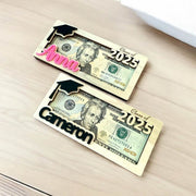 Personalized Graduation Money Holder | Class of 2025 Gift | Custom Grad Cap Cash Display | Senior Gift for Him or Her - Coastal Chaos LLC