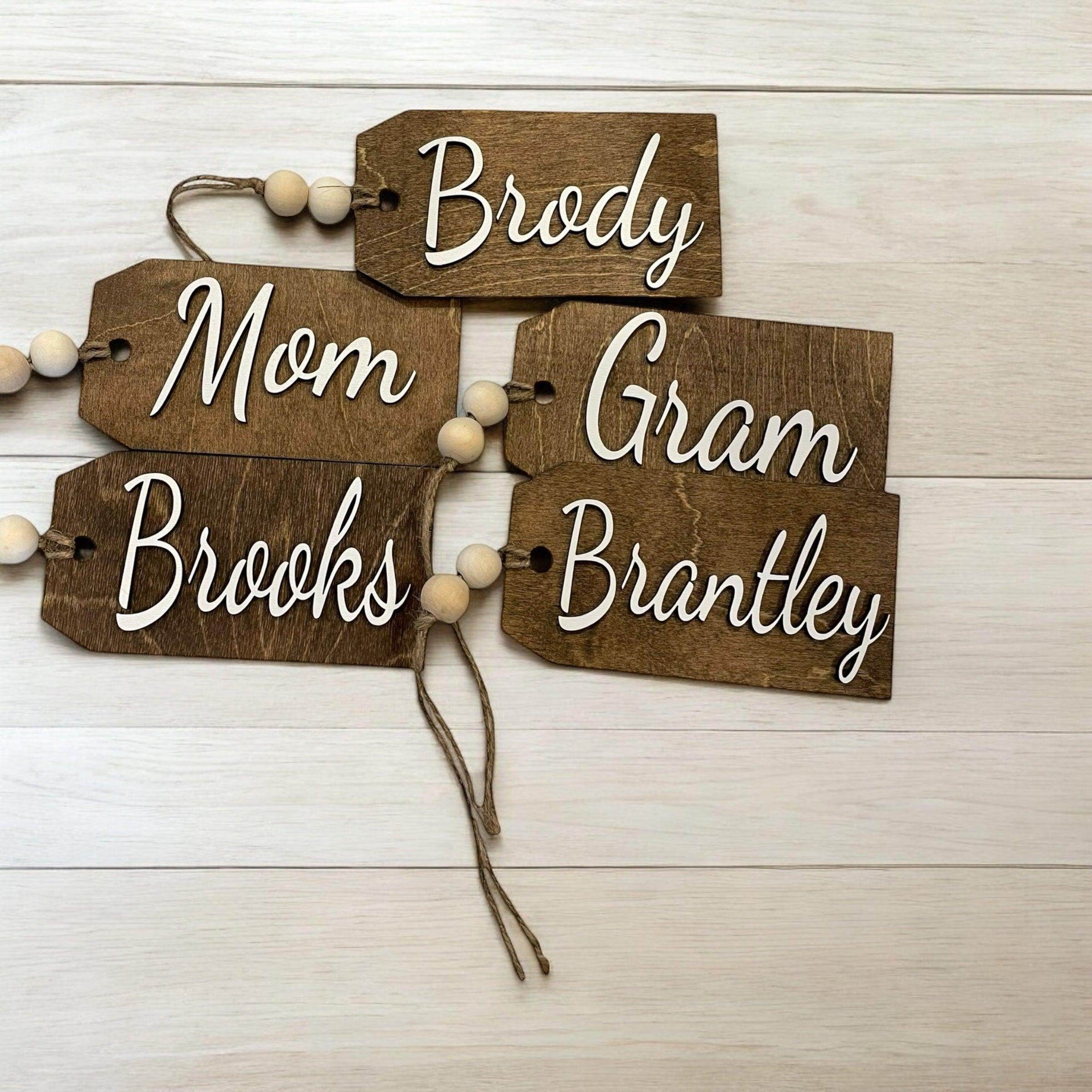 Christmas stocking tags, tags for Christmas gifts, tags for Christmas stockings - Coastal Chaos LLC