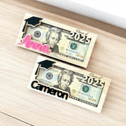 Personalized Graduation Money Holder | Class of 2025 Gift | Custom Grad Cap Cash Display | Senior Gift for Him or Her - Coastal Chaos LLC