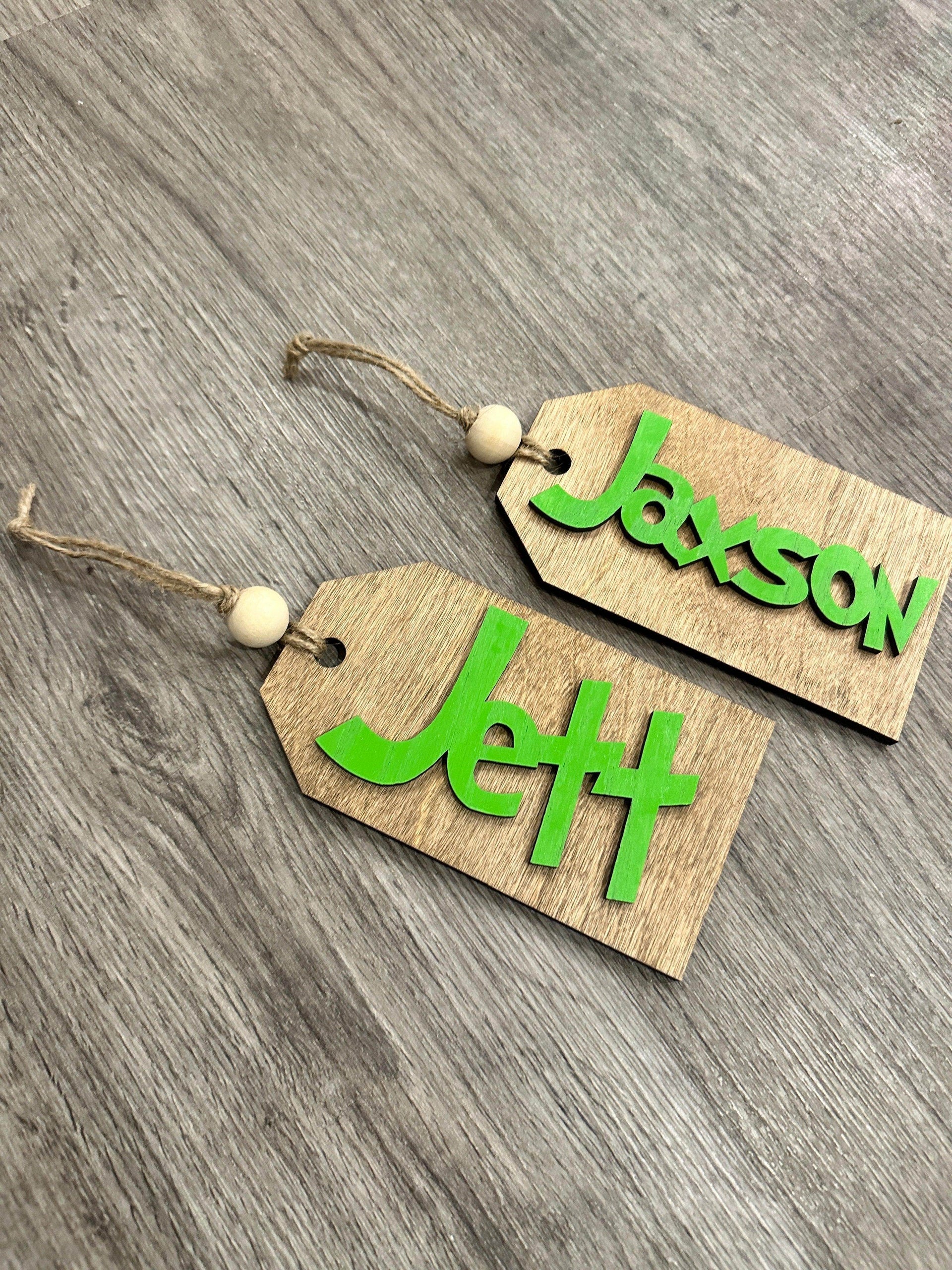 Christmas Stocking Name Tags - Coastal Chaos LLC
