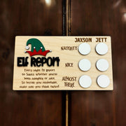 Personalized Elf Report & Message Boards – Wooden Dry Erase Christmas Keepsakes - Coastal Chaos LLC