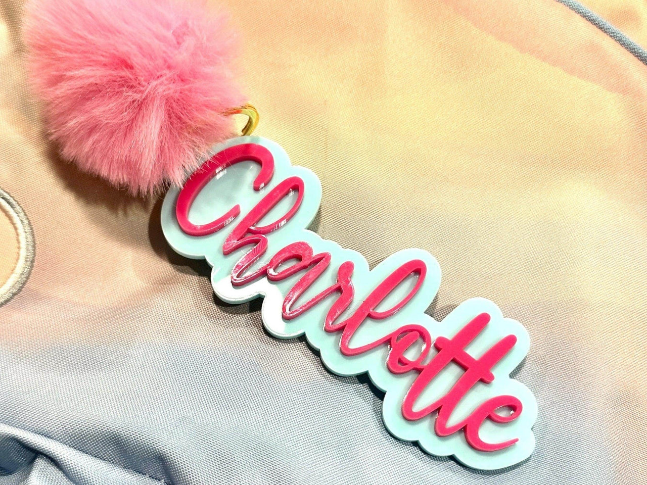 Personalized keychain, custom backpack tag - Coastal Chaos LLC