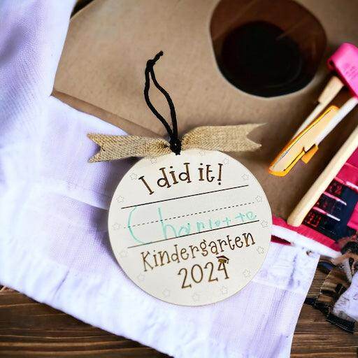 Graduation ornament, grad car charm, memory keepsake, decor, graduation gift, kindergarten graduation - Coastal Chaos LLC