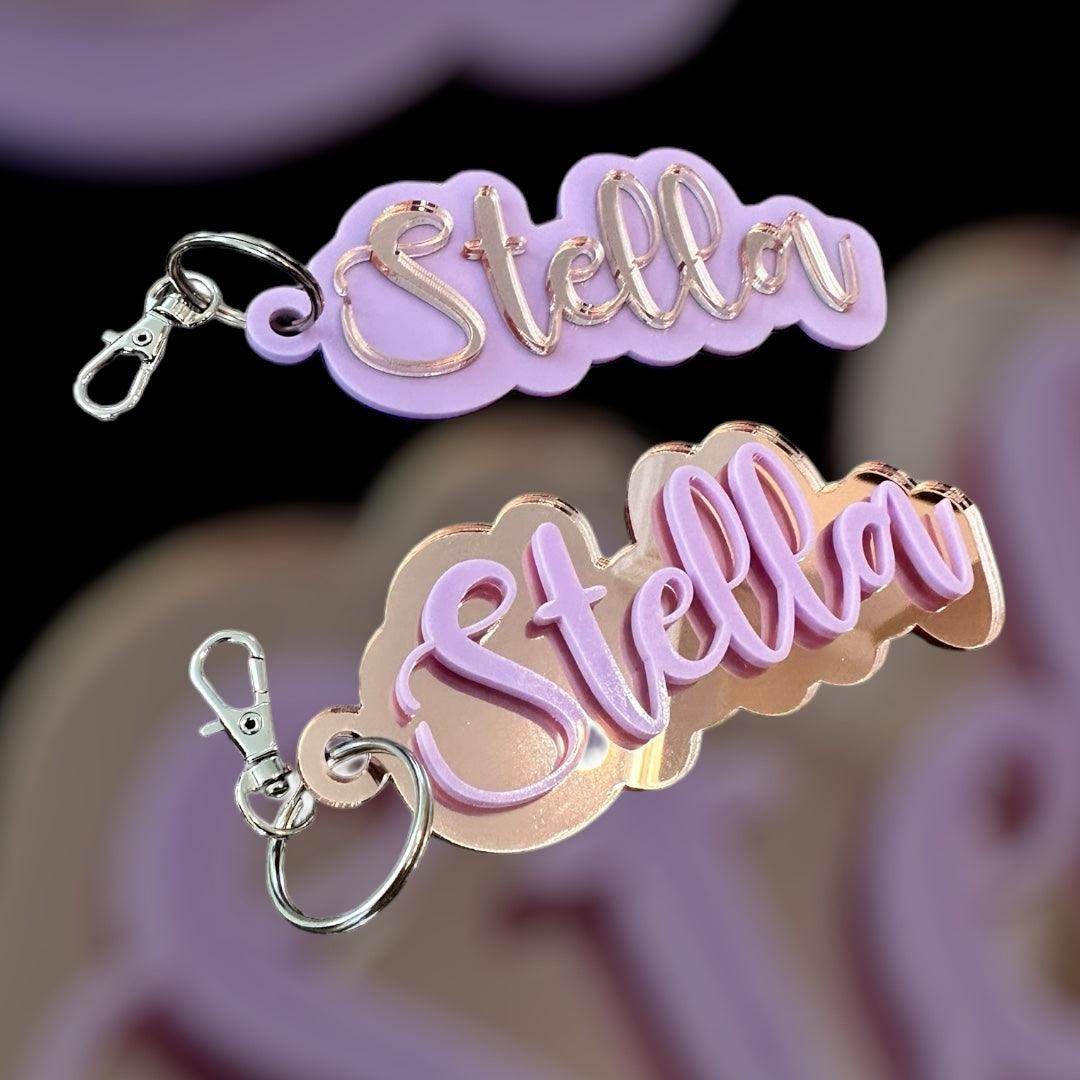 Personalized keychain, custom backpack tag - Coastal Chaos LLC