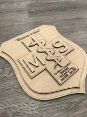 Custom MSC Shield Plaque – Laser Engraved Medical Service Corps Award | Personalized Military Retirement, Promotion, or Going Away Gift - Coastal Chaos LLC
