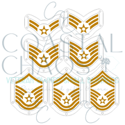 Custom Military Rank Stripes Plaque – Personalized Acrylic & Wood Display | All Ranks Available - Coastal Chaos LLC