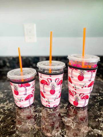 Cold coffee holder - flamingo - Coastal Chaos LLC