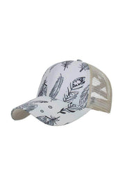 Feather Print Baseball Cap - Coastal Chaos LLC