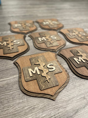 Custom MSC Shield Plaque – Laser Engraved Medical Service Corps Award | Personalized Military Retirement, Promotion, or Going Away Gift - Coastal Chaos LLC