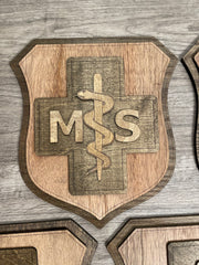 Custom MSC Shield Plaque – Laser Engraved Medical Service Corps Award | Personalized Military Retirement, Promotion, or Going Away Gift - Coastal Chaos LLC